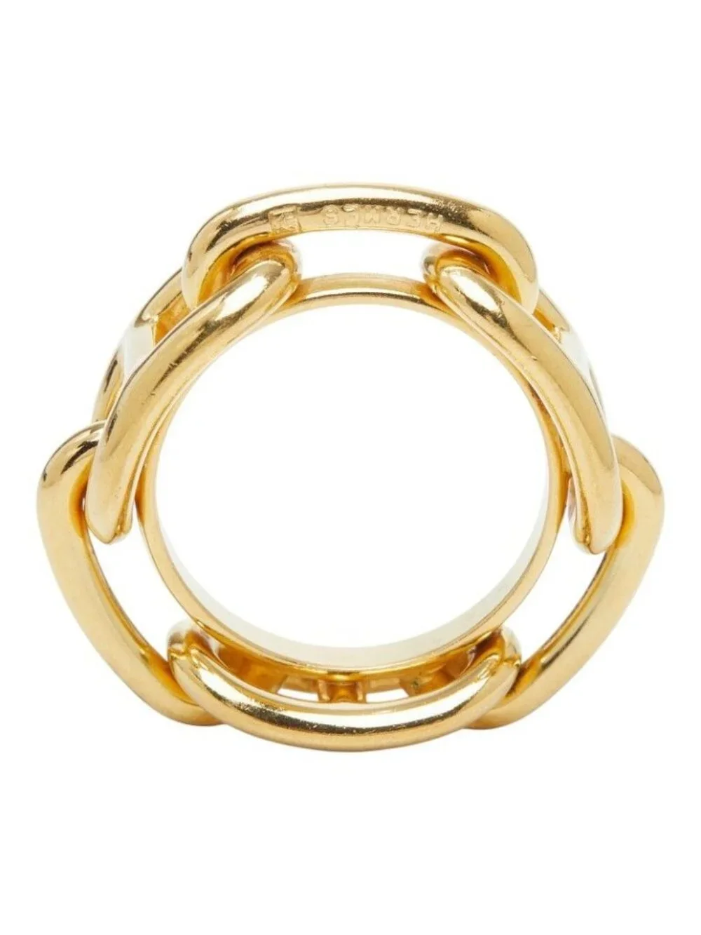 Hermes Legato Chaine D'ancre Scarf Ring Gold Plated